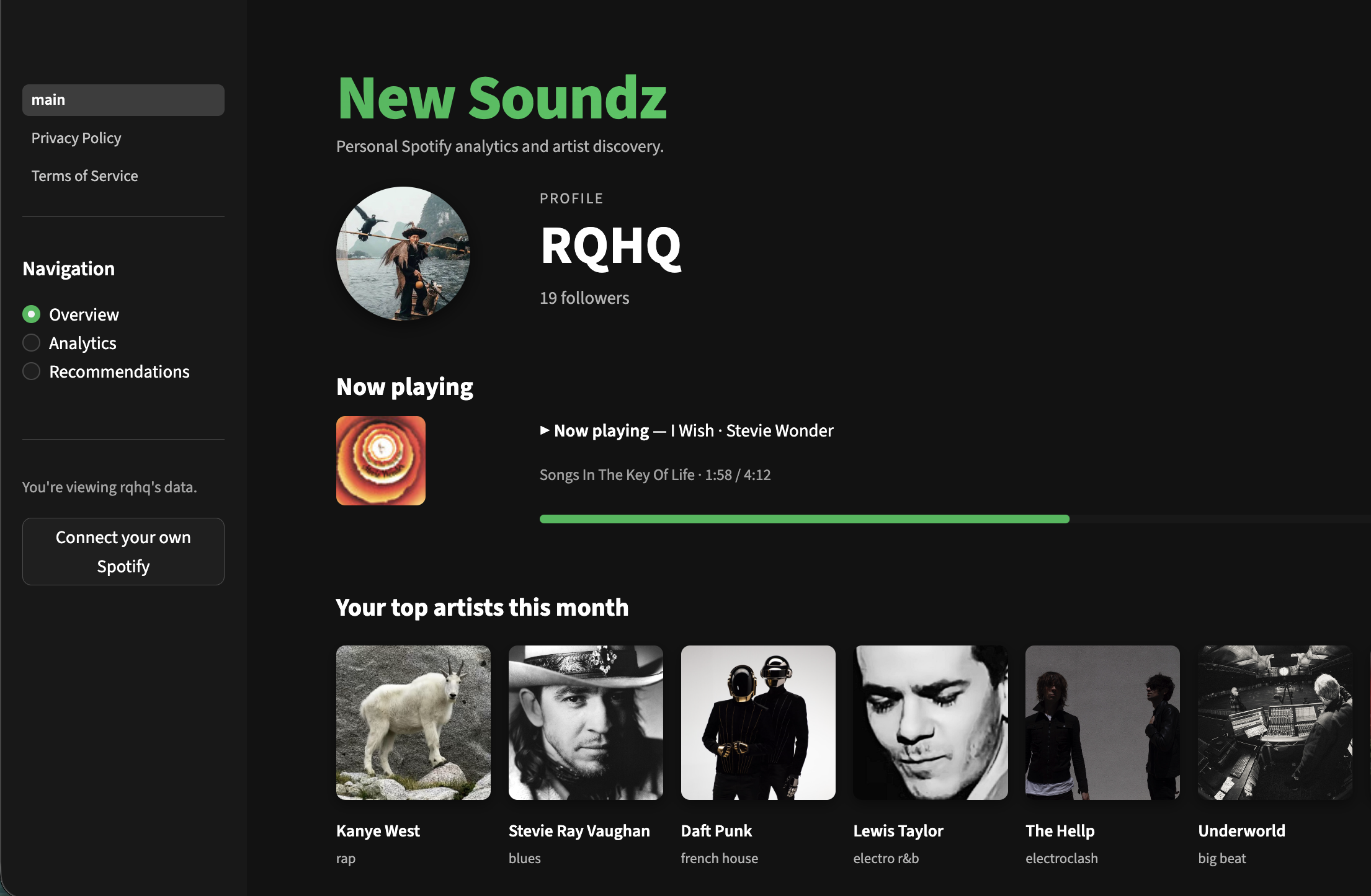 Thumbnail for the New Soundz Spotify recommender app